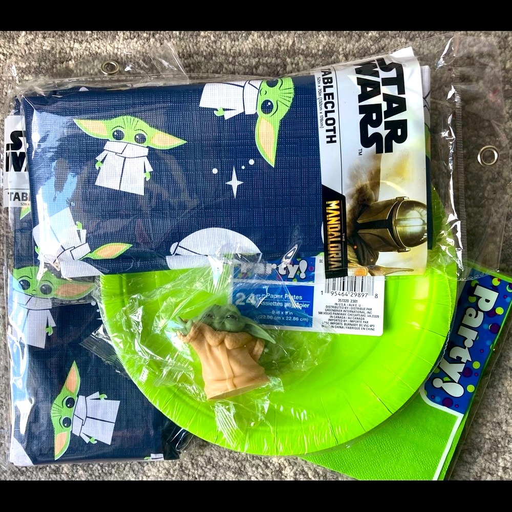 NEW Mandalorian Baby Yoda Disney Star Wars Baby Yoda Grogu Birthday Party Decor